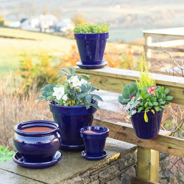Dipped Blue Plant Pots-1