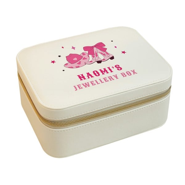 Personalised Memento Company Personalised Cowgirl Travel Jewellery Box