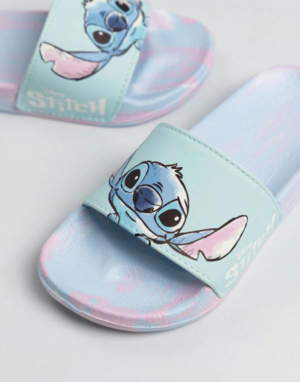Lilo & Stitch Girls Multicoloured 2 Pack Multi Character Slider Slippers