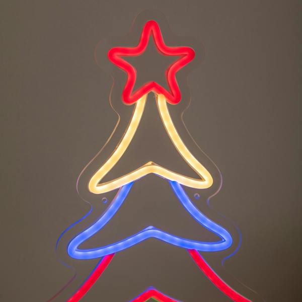 Samuel Alexander 43cm Neon Flex Christmas Tree Light with 215 Multi-Coloured LEDs