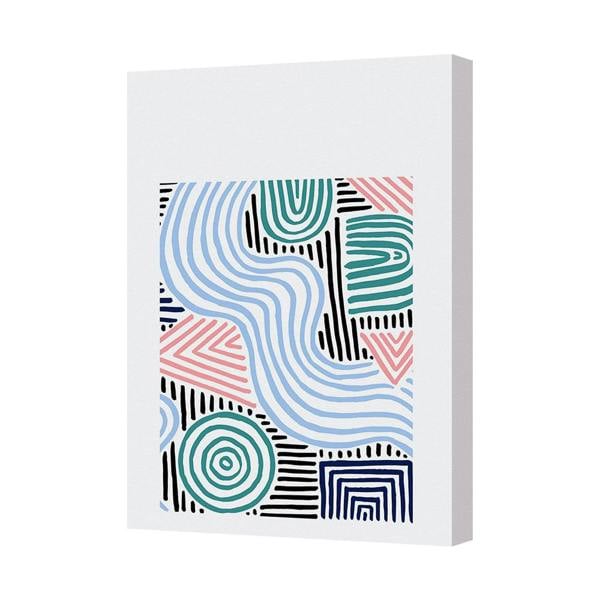Benjamin Tate Design Abstract Geometric Canvas Wall Art Print Multicolor Pattern 7926