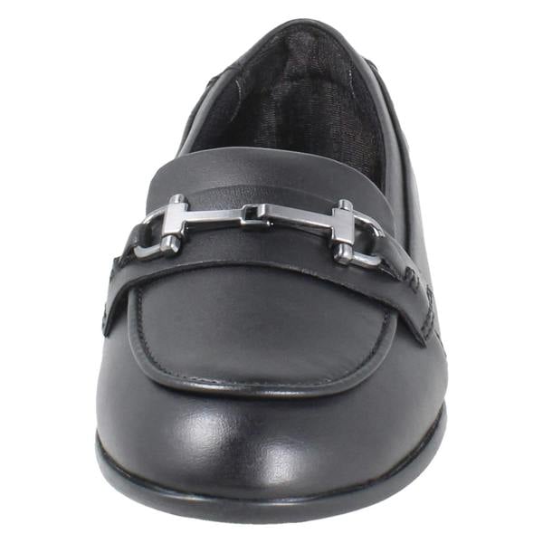 Clarks Girls Clarks Piped Edge Slip On Loafer School Shoes Finja Loafer