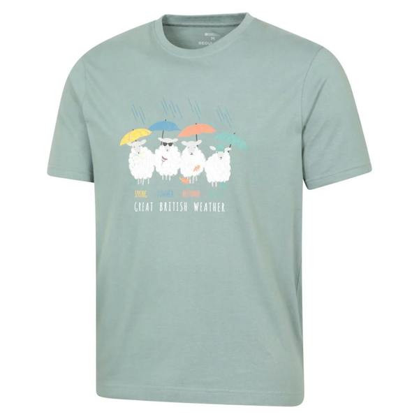 Mountain Warehouse Unisex Adult Great British Weather Graphic T-Shirt - Light Khaki - 