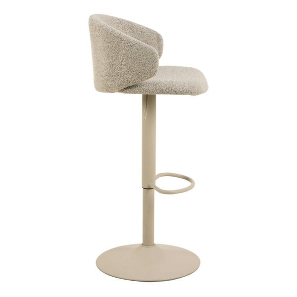 Wyld Haus Set of 2 Valley Beige Boucl? Fabric Swivel Bar Stools