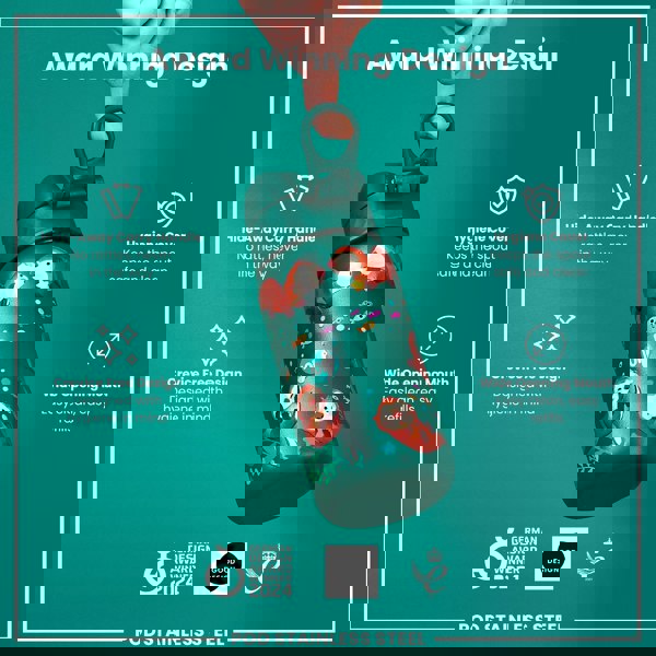 ION8 Leak Proof Kids Water Bottle, Stainless Steel, Otters, 400ml (13oz)