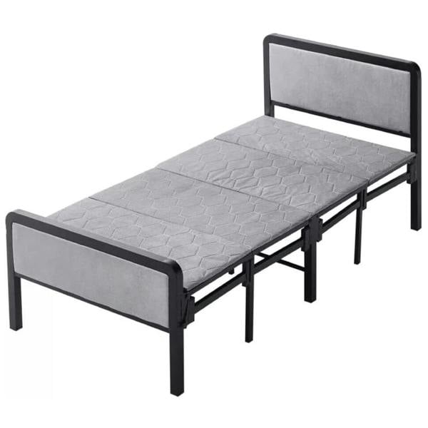 Havendro Folding Single Guest Bed Padded Foam Metal Frame Fold Up Sleeper for Home Outdoor