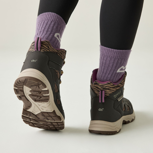 Regatta Womens Vendora Zebra Walking Boots - Dark Chocolate