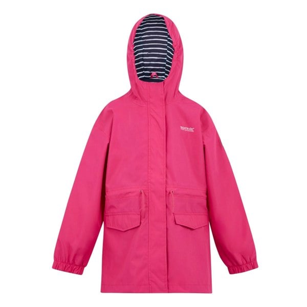 Regatta Childrens/Kids Ballina Stripe Waterproof Jacket - Pop/Navy/White