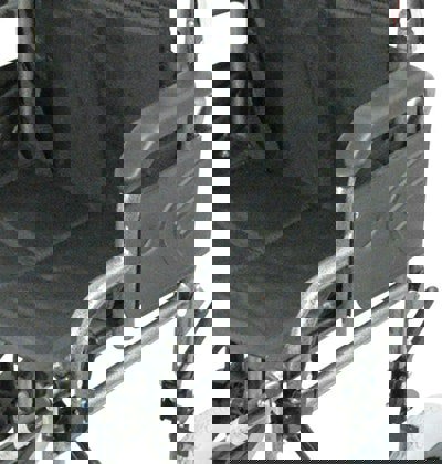 Aidapt Deluxe Attendant Propelled Steel Wheelchair Hammered Effect