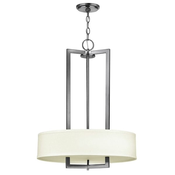 3 Bulb Chandelier Hanging Pendant LIght Antique Nickel LED E27 60W Bulb Loops