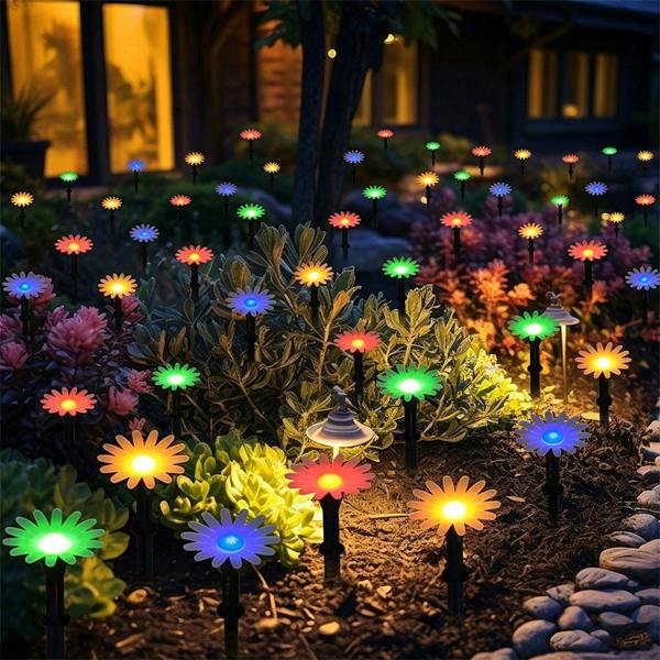 Leaper Solar-powered Sunflower Garden Ground Lights