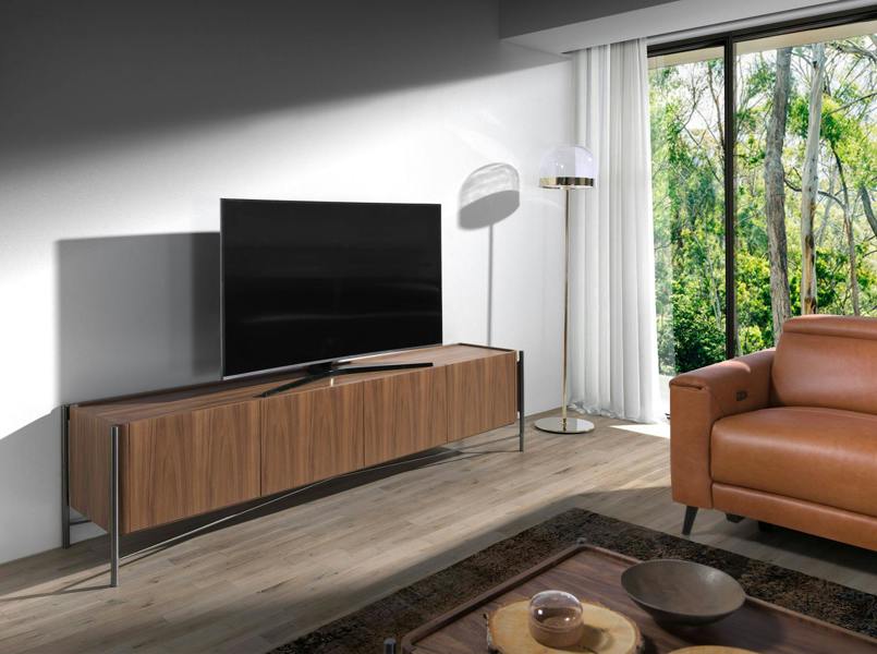 Angel Cerdá TV stand walnut and dark steel 3240