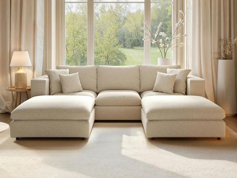 Asher U Shape Corner Sofa Bundle