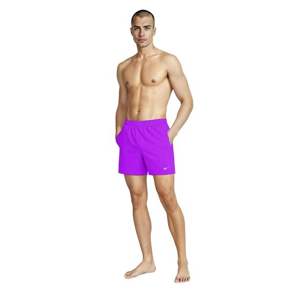 Nike Mens Embroidered Logo Regular Swim Shorts - Bright Violet - 