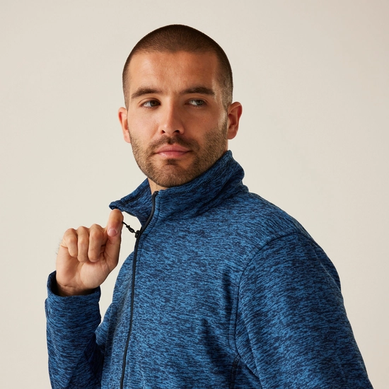 Regatta Mens Thornly Full Zip Fleece - Navy Marl