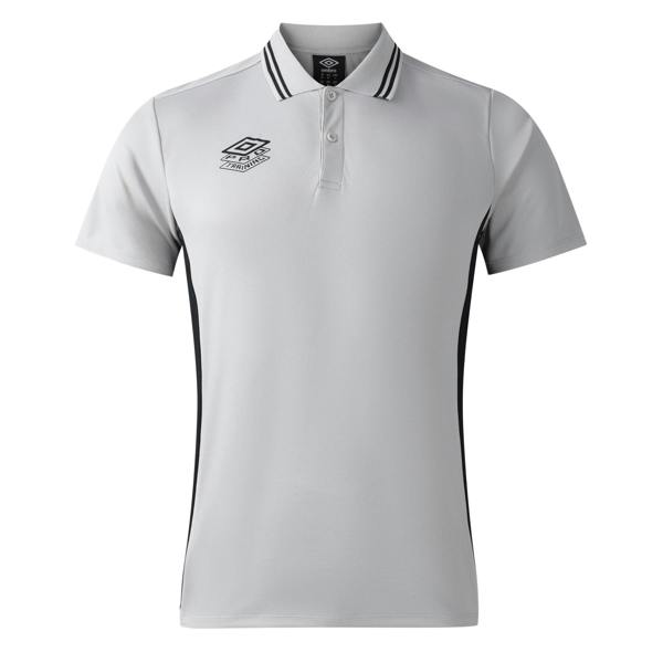 Umbro Mens Pro Training Active Polo Shirt - Harbor Mist/Black - 