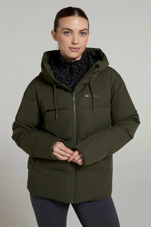 Mountain Warehouse Womens/Ladies Cosy Extreme Short Down Jacket - Khaki Green