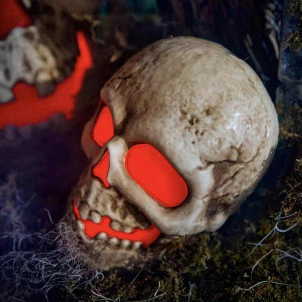 Samuel Alexander Home Accents Holiday 8ft Giant-Sized Halloween Skull Stack with Red LEDs