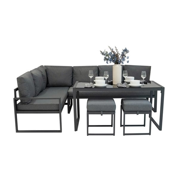 Jardi Aluminium Corner Sofa Set - Anthracite Grey