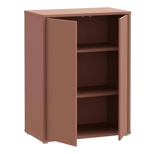 Furniture To Go Alice Springs Tall 2 Door Cupboard with Push-to-Open Doors in Terracotta