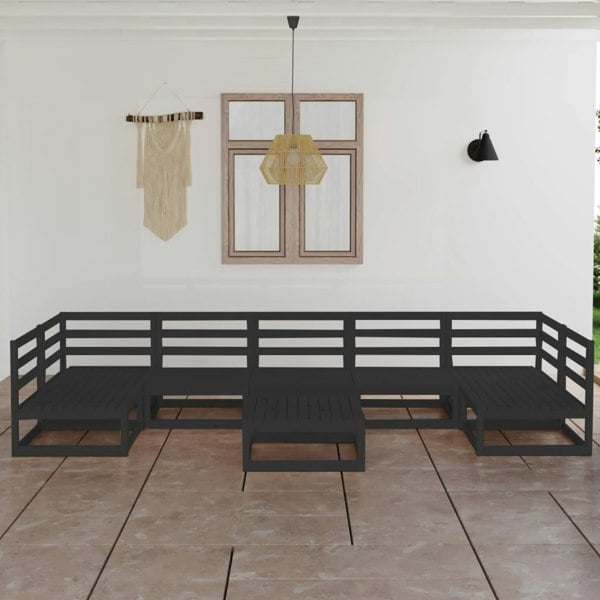 Berkfield 8 Piece Garden Lounge Set Solid Pinewood
