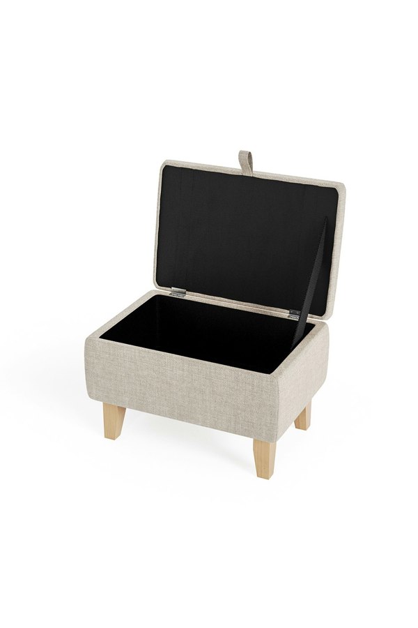 Living and Home Upholstered Storage Ottoman Footstool