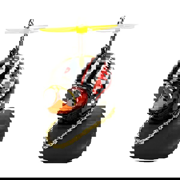 anycoplus Anypack Car Ornaments Rubber Black Duck for Car Dashboard Decorations Cool Glasses Duck with Propeller Helmet Gold Chain