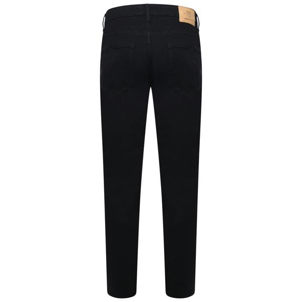 Smart Living Skinny Fit Denim Jeans Classic Cotton Casual Trousers - Black