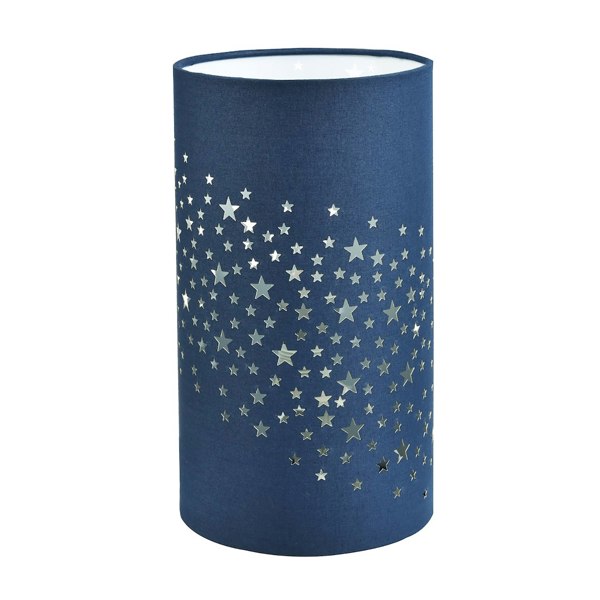 Modern Stars Decorated Children/Kids Midnight Blue Cotton Bedside Table Light Image 3