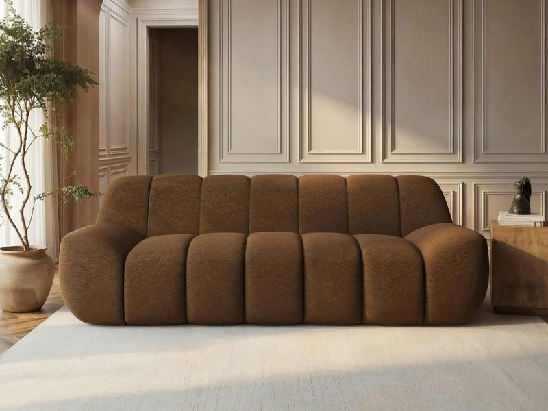 Macy Large 3 Seater Sofa Brown Chenille