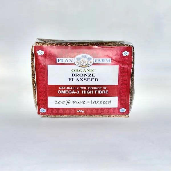 Whole Bronze ORGANIC Flaxseeds - 450g