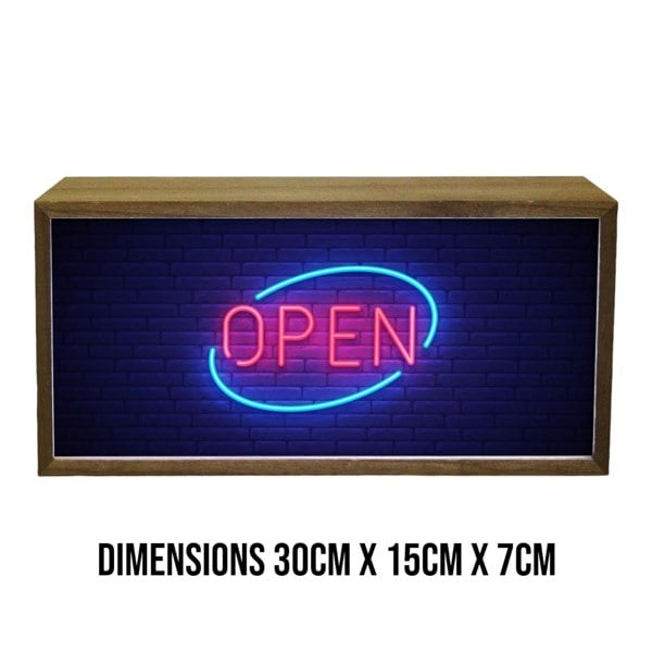 Light Box Open Neon Sign