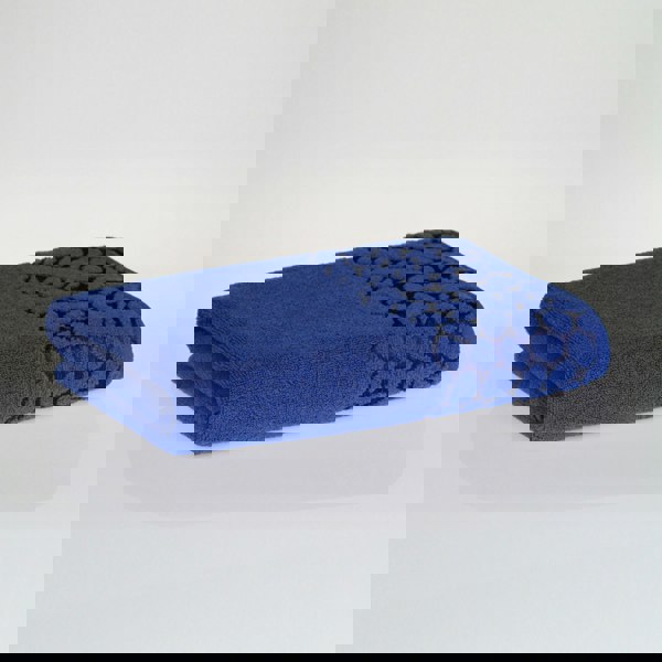 My Basic Stuff Cotton Towel Set | 480 GSM | Hand & Bath Towels | Ultra Soft & Absorbent | Dark Blue