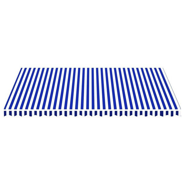 Berkfield Replacement Fabric for Awning Blue and White 5x3.5 m