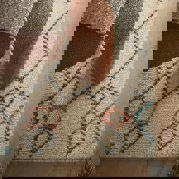 The Rugs Premium Berber Diamond Knotted Wool Rug | Luxury