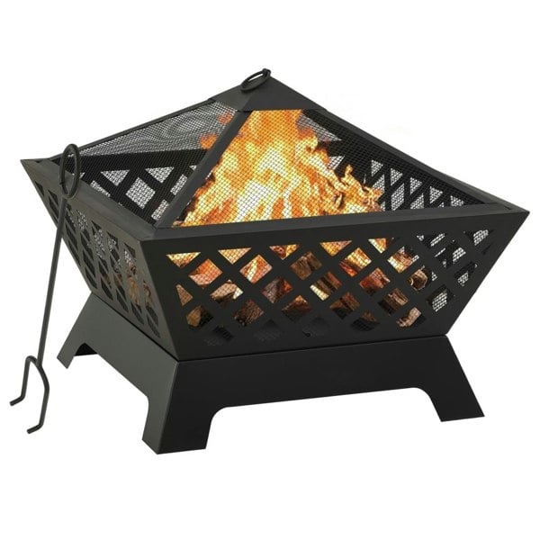 Berkfield Fire Pit with Poker 64 cm XXL Steel