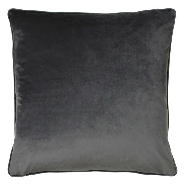 Furn Wisteria Velvet Square Cushion Cover - Charcoal