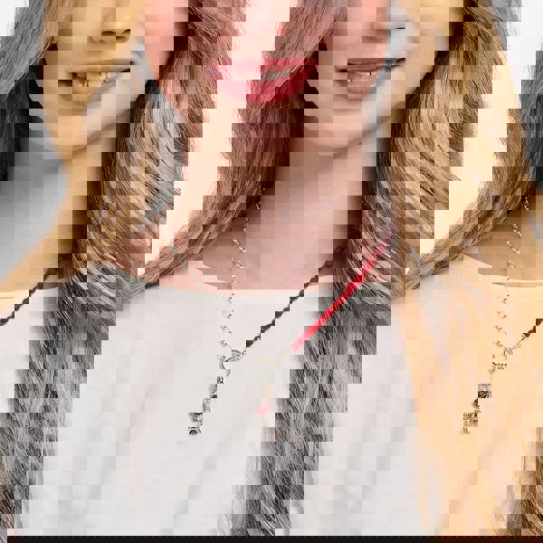 THOMAS SABO Silver Blackened Red Rose Charm 2076-664-10