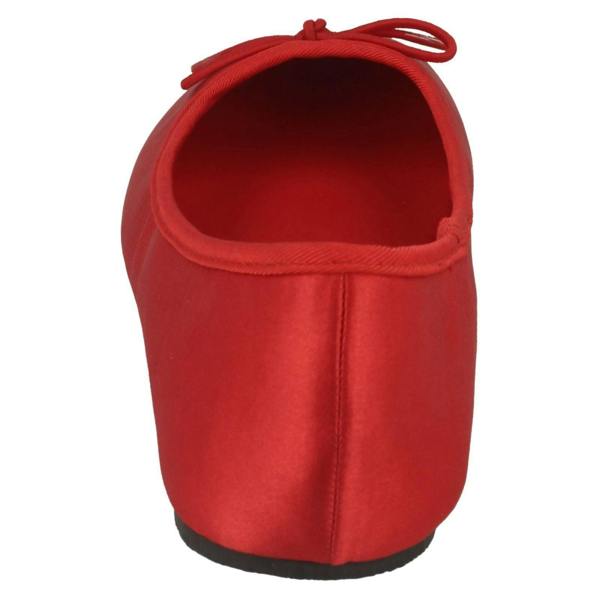 Spot On Ladies Spot On Satin Ballerinas