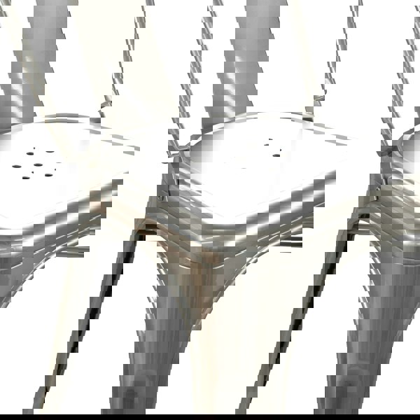 Dorel Home Finn metal dining chair in gun metal grey - 2 pieces