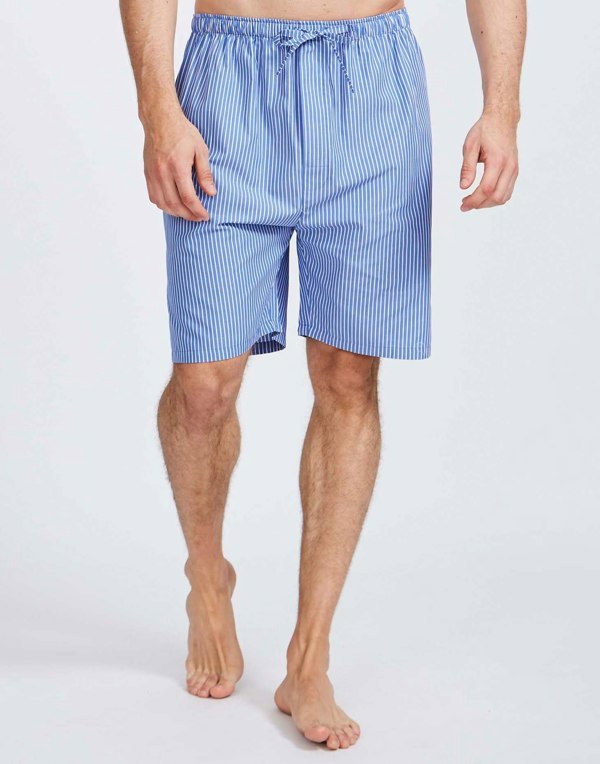 Men's Crisp Cotton Sleep Shorts – Burford Stripe - British Boxers