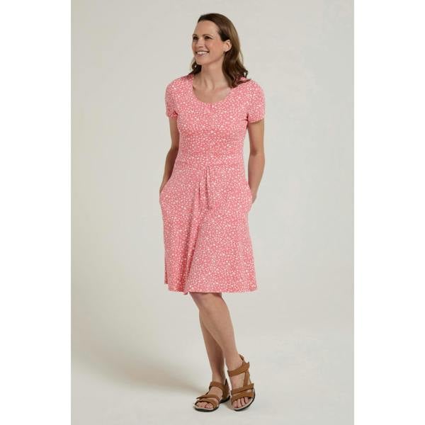 Mountain Warehouse Womens Orchid Seashells UV Protection Midi Dress - Red