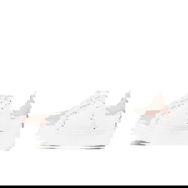 Embassy London Serena - Pink & White - Women’s Leather Trainer with Brogue Details