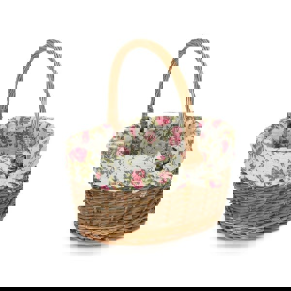 Oval Unpeeled Willow Shopping Basket