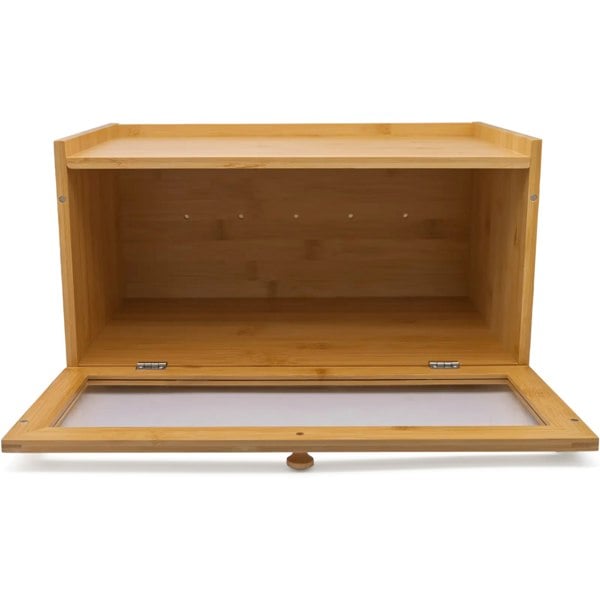 Maison des Cadeaux Rectangular Bamboo Single-Layer Bread Bin