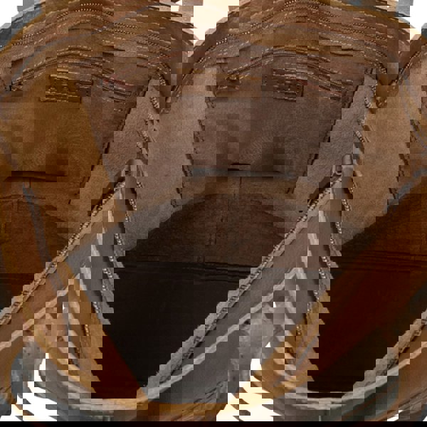 Assots London 'SIENNA' Tan Croc + Pebble Grain Unlined Leather Tote Bag