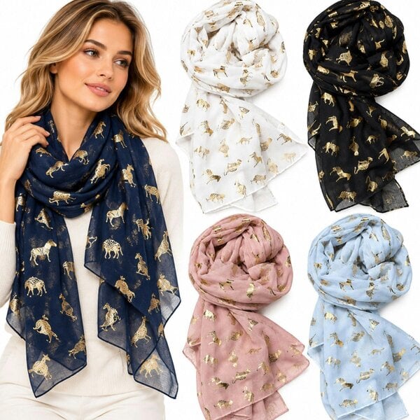 Love EMVY Lightweight Animal Print Scarf for Women – Tiger, Zebra & Leopard Design