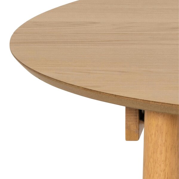 Wyld Haus Novi Sad Natural Oak Wood Effect Round Extending Dining Table