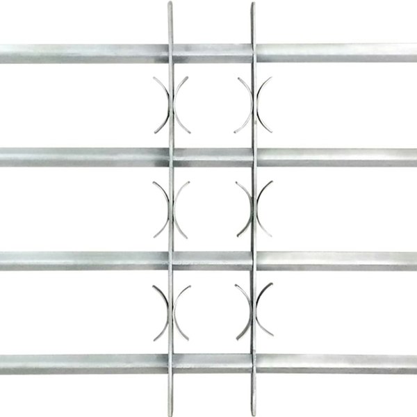 Berkfield Adjustable Security Grille for Windows with 4 Crossbars 500-650 mm