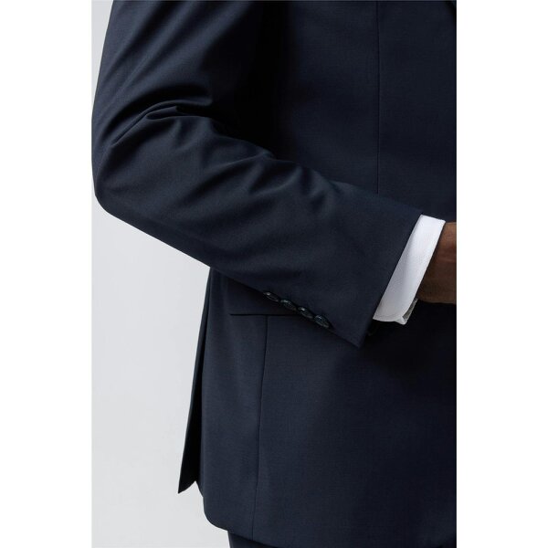 Alexandre Silver Alexandre Tailored Fit Navy Wool Blend Stretch Jacket